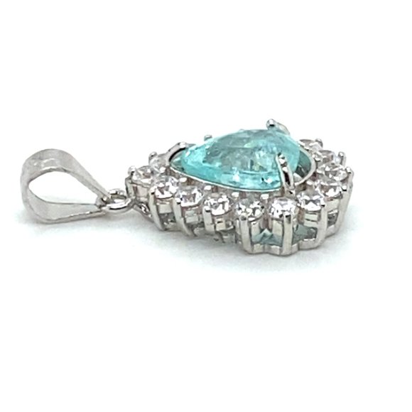 Paraiba Tourmaline 1.71ct Gold Silver Pendant - Picture 6 of 7